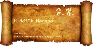 Hudák Natasa névjegykártya